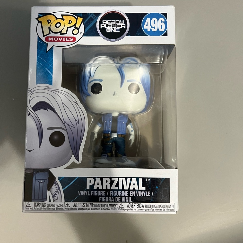Funko Pop Movies Parzival Figure with Blue and White